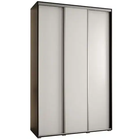 Šatníkové skrine Skriňa 45 Canaris 1 170 čierna/biela/silver