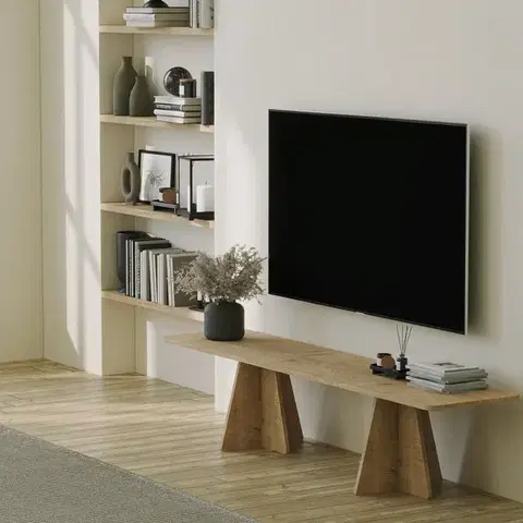 TV stolíky TV stolík Mushroom - Sapphire Oak