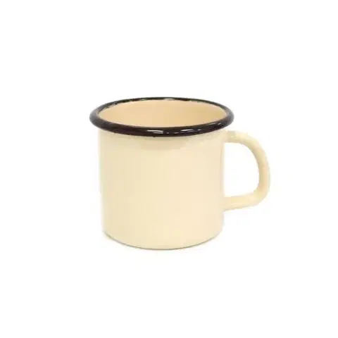 Hrnčeky a šálky Kinekus Hrnček smaltovaný 500 ml, bez dekoru, béžový