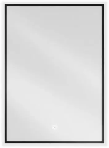 Kúpeľňové zrkadlá MEXEN - Erma zrkadlo s osvetlením 50 x 70, LED 6000K, čierny rám 9814-050-070-611-70