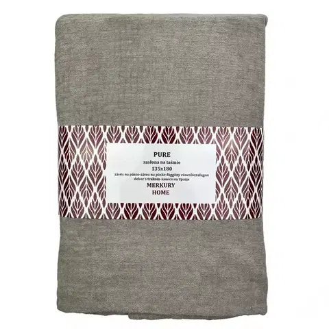 Závesy do spálne Záves Pure na páske 135x180 šedá Merkury Home