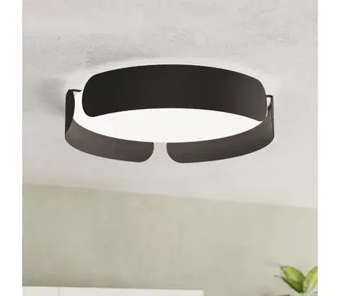 Svietidlá Eglo 99621 - LED stropné svietidlo VALCASOTTO LED/20W/230V pr. 37 cm čierne 99621