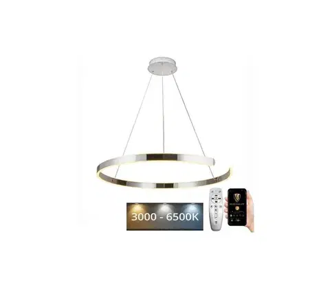 Svietidlá  LED Stmievateľný luster na lanku LED/100W/230V 3000-6500K + diaľkové ovládanie J4327/CH