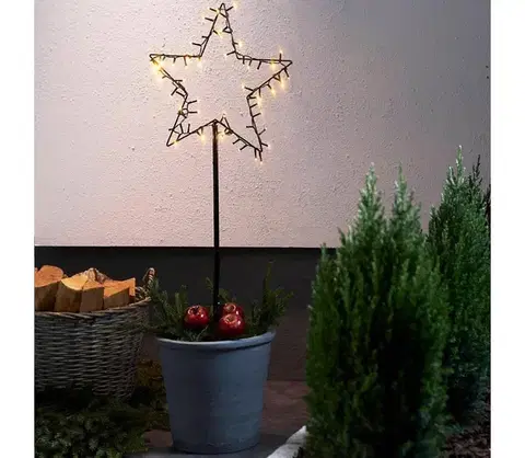 Vianočné dekorácie Eglo 411175 - LED Vonkajšia vianočná dekorácia SPIKY LED/3xAA IP44 hviezda 411175