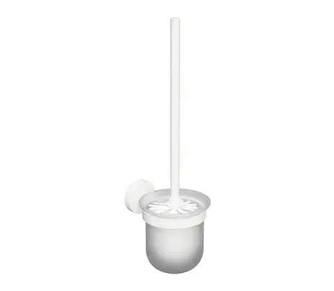 Svietidlá Sapho - Nástenná WC kefa X-ROUND mliečne sklo/biela XR303W
