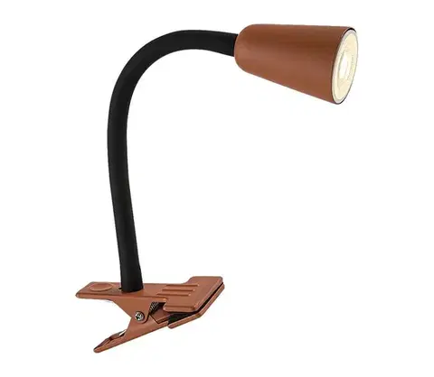 Lampy Rabalux 74090 - Stolná lampa s klipom ALDO 1xGU10/7W/230V oranžová 74090