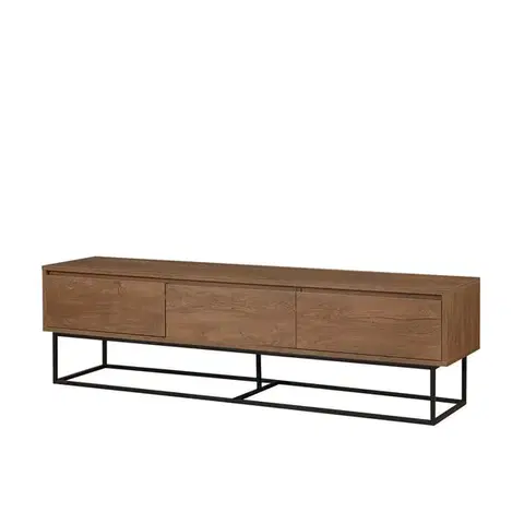 Konferenčné stolíky Televízny stolík Milo Walnut and Black II, L