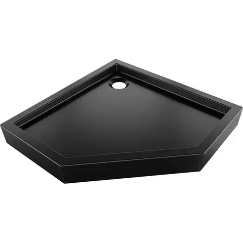 Vane MEXEN - Flow+ päťboká sprchová vanička 80 x 80, čierna mat 46P708080H