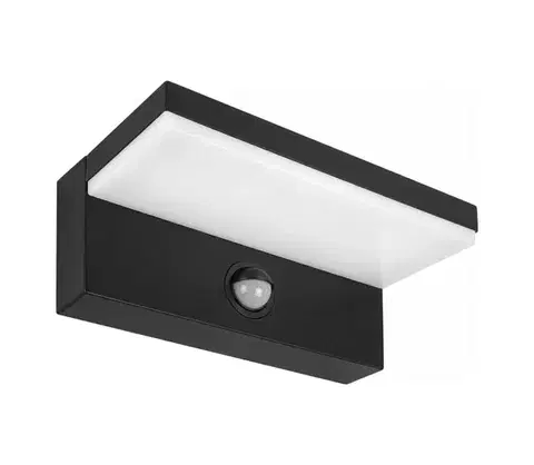 Svietidlá  LED vonkajšie nástenné svietidlo so senzorom NOLA LED/12W/230V IP65 čierna SKU047024