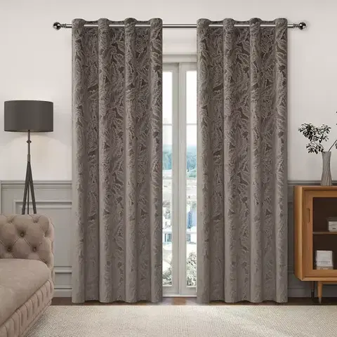 Závesy do spálne Záves na priechodkách VELVET GY2316/270G/M2/55/140x250 cm béžová
