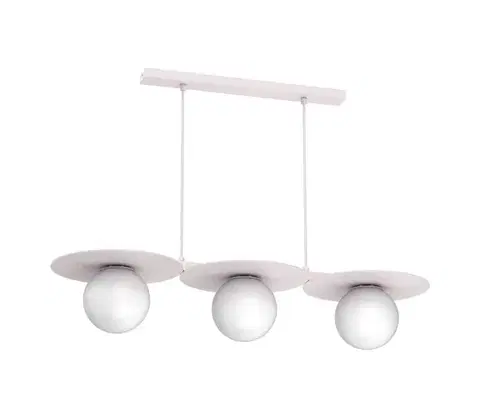 Svietidlá  Luster na lanku FLAT 3xE27/15W/230V krémový 9576