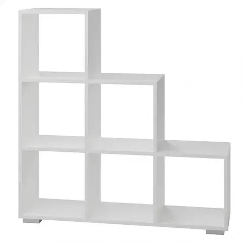 Regály Regál schody 3x3 biely