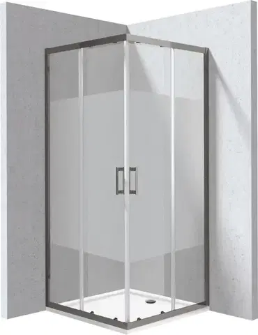 Sprchovacie kúty DEANTE - Funkia Evo štvorcový kút s vaničkou, 80x80 cm – vzor pruh KYCPDE88P