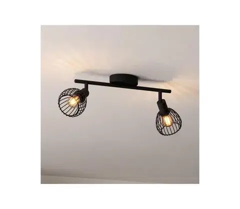 Svietidlá Eglo 901039 - Bodové svietidlo SON 2xE14/40W/230V čierna 901039