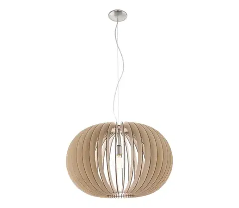 Svietidlá Eglo 95042 - Závesný luster na lanku STELLATO 1xE27/60W/230V priemer 70 cm béžový 95042