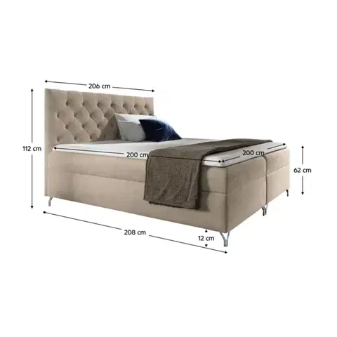 Boxspring Boxspringová posteľ GUINEVRA 2 Tempo Kondela