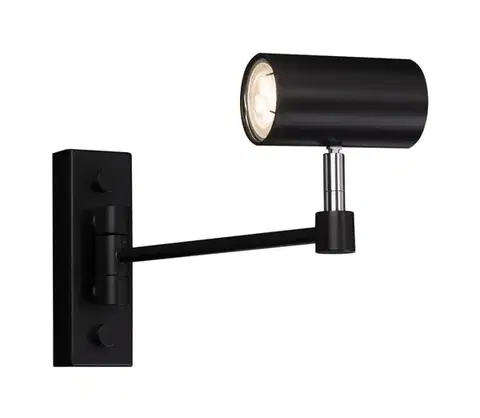 Svietidlá -  2209 - Nástenná lampička FUSSA 1xGU10/15W/230V čierna 2209