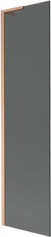 Sprchové dvere MEXEN/S - Next L vaňová zástena FIX 50 x 150, grafit, meď kartáčovaná 895-050-000-03-40-65