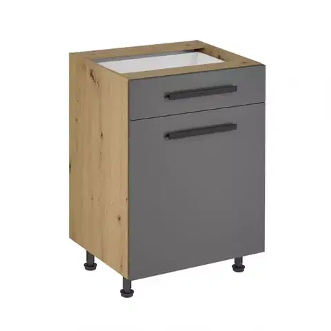 Kuchynské skrinky stojace Skrinka do kuchyne Langen d60s1 úchyt grey