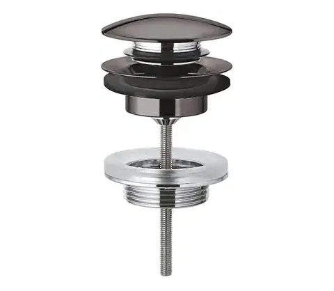 Svietidlá GROHE 65807A00 - Odpadová súprava s uzáverom pre umývadlá s prepadom, grafit 65807A00
