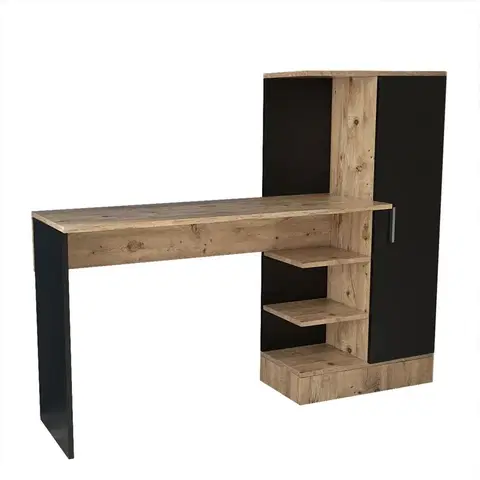 Konferenčné stolíky Pracovný stôl Comi Atlantic Pine and Black