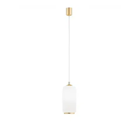 Svietidlá Argon 4993 - Luster na lanku PALLADO 1xE27/15W/230V zlatá/biela 4993
