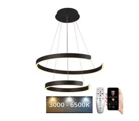 Svietidlá  LED Stmievateľný luster na lanku LED/120W/230V 3000-6500K + diaľkové ovládanie J4328/B
