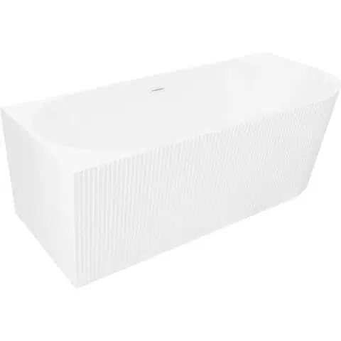 Vane MEXEN/S - Silo voľne stojaca rohová vaňa ľavá reliéf 170 x 80, biela, sifón a prepad biela 52891708000L-20