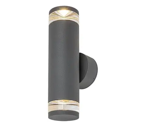 Svietidlá Rabalux 77072 - Vonkajšie nástenné svietidlo TORNIO 2xGU10/10W/230V IP54 antracit 77072