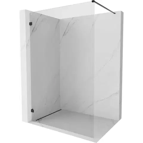 Sprchové dvere MEXEN/S - Lunar Sprchová zástena WALK-IN ľavá 60 x 200, transparent 8 mm, čierna 830-060-000-70-00-L