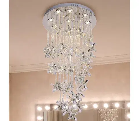 Svietidlá  LED krištáľové stropné svietidlo SAMOA LED/30W/230V priemer 40 cm lesklý chróm + diaľkový ovládač N3021