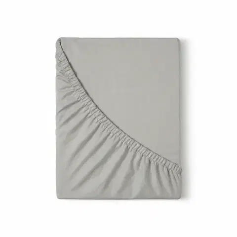 Plachty Kvalitex Saténové prestieradlo s gumou svetlosivá, 80 x 200 cm