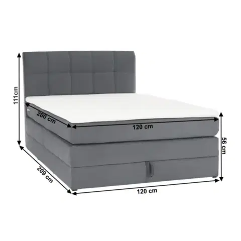 Boxspring Boxspringová postel ROSLIN 1 Tempo Kondela