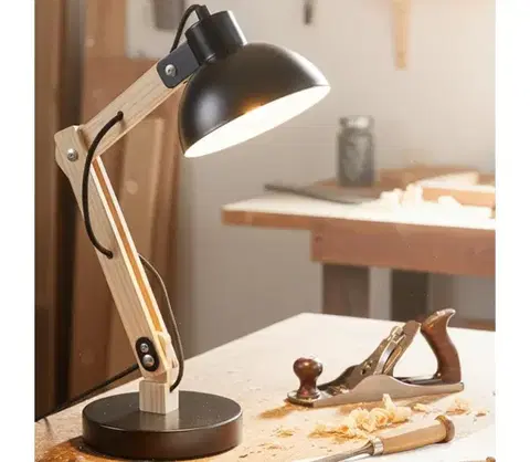 Lampy Brilagi - Stolná lampa FOCUS 1xE27/40W/230V čierna 21504-BRI