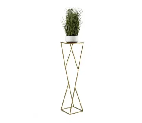 Stojany na kvetiny HowHomely Stojan na kvety LOFT 100x23,5 cm zlatá 10-1623-100-zloty