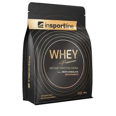 Proteíny Protein inSPORTline WHEY Premium 700g biela čokoláda s arašidmi
