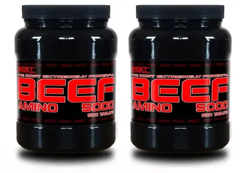 Hovädzie + Pečeňové 1+1 Zadarmo: Amino BEEF 5000 od Best Nutrition 500 tbl + 500 tbl