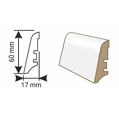 Soklové lišty > KP 60 MDF lišta KP 60 00088