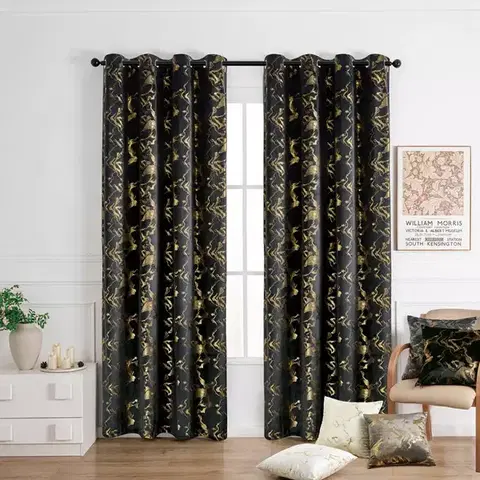 Závesy do spálne Záves na krúžkoch KLOE VET427/6/210GSM 140x250 cm  čierny