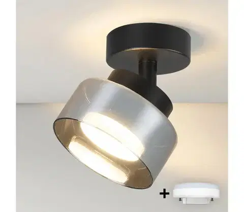 Svietidlá BRILAGI -LED RGB stmievateľné bodové svietidlo AURA LUX 1xGX53/14W/230V Wi-Fi Tuya čierna/dymová BG3447+IM1490