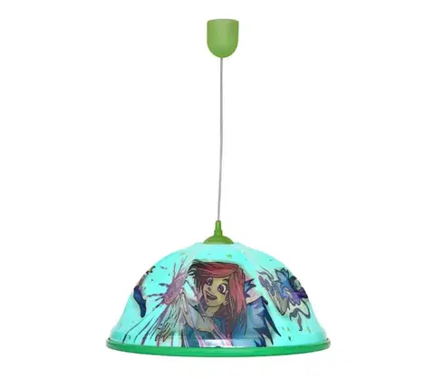 Svietidlá  Detský luster na lanku WITCH 1xE27/15W/230V WLA-06 WITCH ZIELONY
