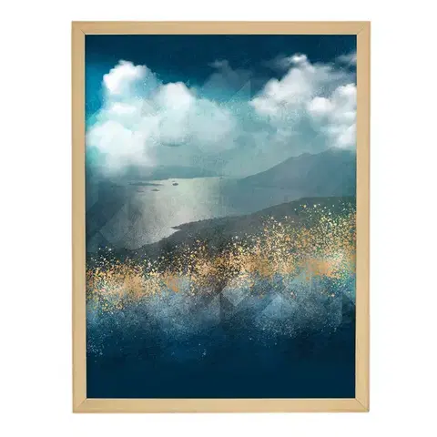 Obrazy Obraz Impression 30x40cm gold&navy