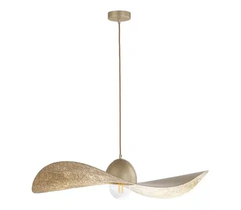Svietidlá  Luster na lanku KAPELLO 1xE27/60W/230V pr. 76 cm zlatá 32341