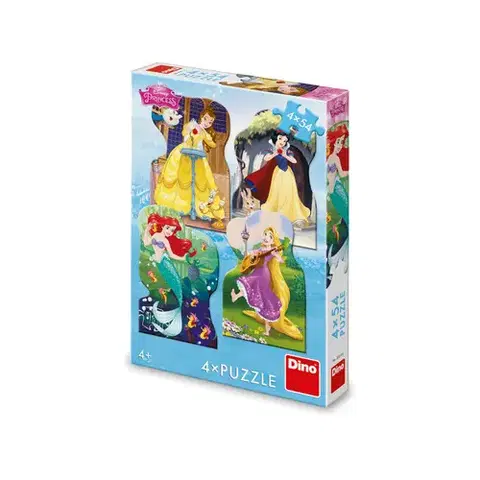 Do 99 dielikov Dino Toys Puzzle Princezné a kamaráti 4x54 Dino