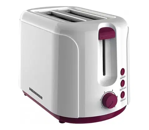 Predlžovacie káble Heinner TP-750BG - Hriankovač s dvoma štrbinami 750W/230V biela/fialová TP-750BG