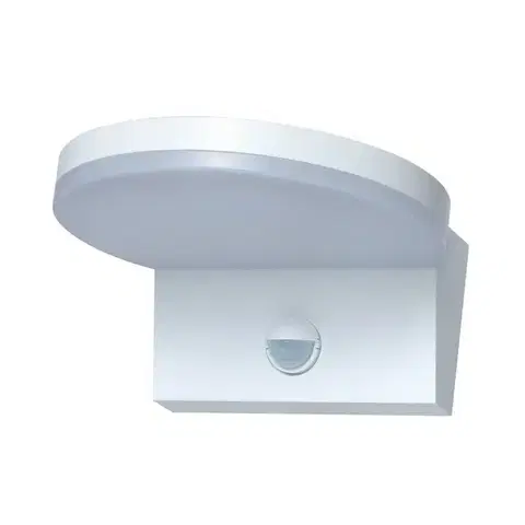 Záhradné lampy Rabalux 77120 vonkajšie nástenné LED svietidlo so senzorom Batida, biela
