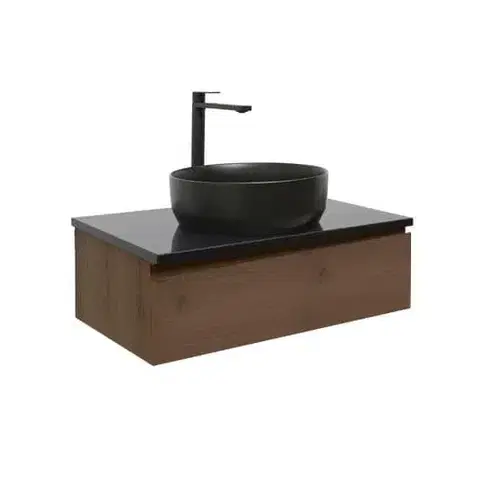 Kúpeľňový nábytok Kúpeľňová skrinka s umývadlom SAT B-Way 59x30x45 cm orech mat BWAY60NUTZUB BWAY60NUTZUB