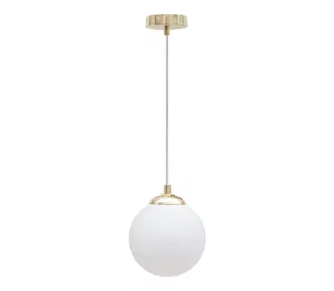 Svietidlá HEXE Luster na lanku FIRA 1xE27/60W/230V zlatá 0784