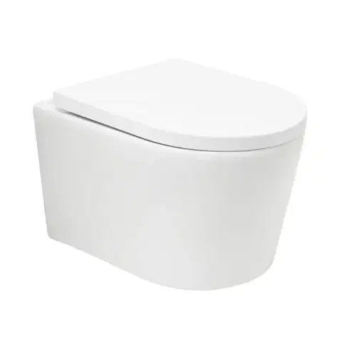 Záchody Wc s doskou softclose závesné SAT Brevis biele vírové SATBRE010RTORP SATBRE010RTORP
