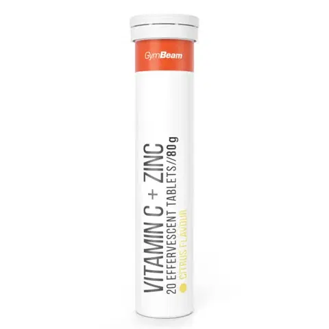 Vitamín C GymBeam Vitamin C + Zinok šumivý 12 x 20 tab citrusové ovocie
